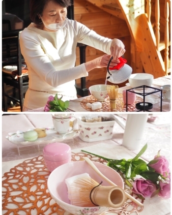 洋風なコーディネートも楽しめるのがテーブル茶道の魅力の一つ「テーブル茶道教室 花水木」