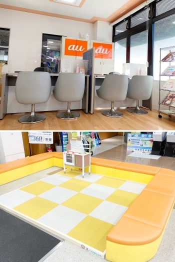 携帯コーナーやキッズスペースもございます「NTPトヨタ信州株式会社木曽店」