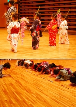 体験教室「こどもをどり塾」
（アクティーひかわにて）「「西川沢妙日本舞踊教室」＆「こどもをどり塾」」