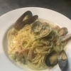うにと貝類のクリームパスタ