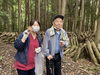 秋の椎茸、時期が早いので少ししか生えていません。「柿を採りに行きました。」