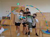 玩具で作った大きな虹「室内での様子☆」