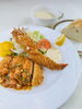 大山のチキンカツ（ケッカソース）＆エビフライ「   ○・。＊　週替わりアザレアランチ　＊。・○」