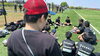 休憩中のミーティングも撮影「初めてのサッカー取材！走る、追う、撮る！ドキドキの1日【4/27(日)高学年クラス レッスンレポート】 」