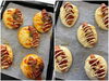 「リボン🎀の形のあんぱん🧸『ビストロ』を使って焼きました♪」