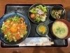 ユッケ丼。ランチメニューです。「小倉北区の「居酒屋集語（じゅうご）」です！」