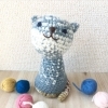 「こころまちねこブルーグレー」　2000円「＊　地元の作家さんの委託販売をしています♪」