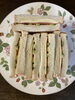 ハムとチーズときゅうりのサンドイッチです。「ただいま、まいぷれ見たで探偵、ご依頼、 調査料金、10%オフ。平成7年創業　調査の青葉グループ　群馬-前橋・高崎　茨城-つくば・土浦　千葉-松戸・柏　埼玉-熊谷・上尾 若葉探偵社」