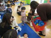 英語で「はいどうぞ」「ありがとう」「今日はSP企画「英語に触れよう」がありました。」