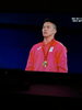 見えない国旗を見ながら、口ずさんでいる選手「日本の国歌　君が代って❓」