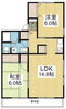 「ファミリーさんや同棲カップルにおすすめ🌼【メゾン・ファミーユ　101号室】  伊予鉄道横河原線「 鷹ノ子駅 」より徒歩7分。庭つき！広々リビングの２LDKアパートをご紹介🏠✨」