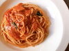 「魚沼市のトラットリアポポラーレさんで、窯焼きピザとパスタのランチ。春限定！しらすと桜エビのピザ美味し過ぎ。」