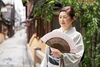 「花ことば扇子6月「バラ」」