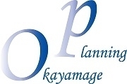会社ロゴです。「株式会社okayamage planning」