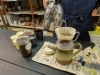 工房でくつろぎながら、こだわりのコーヒータイム「今年の目標は決まった？　陶芸で、自作の器で日常に彩りを♪」