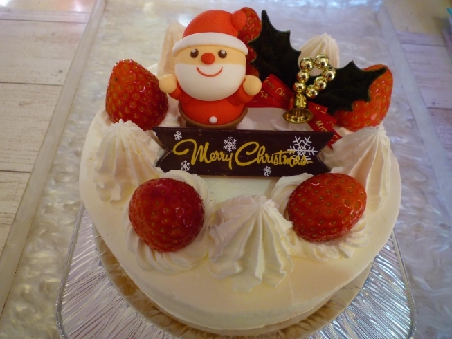 生クリームのデコレーション2,900（＋税）「クリスマス～伊奈町のケーキ屋シャンティ洋菓子店～」