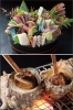 上：びっくり盛り（写真は3人前）
下：さざえ舞鶴焼き「いけす料理 卑弥呼」