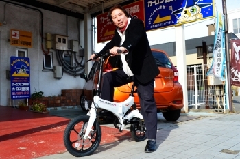 電動アシスト自転車「CHOCO-NORI」の試乗もできます「株式会社 ノカミモータース 和歌山中央 （カーコンビニ倶楽部）」