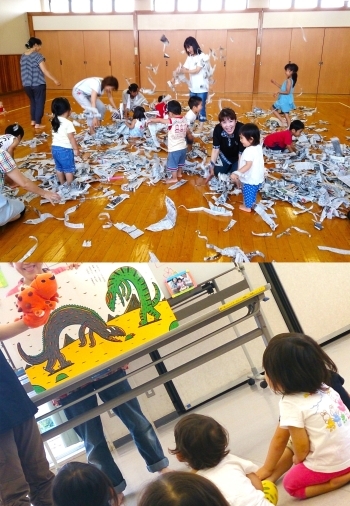 ダイナミックな遊びや大型絵本で楽しみます「親子サークル さくらんぼリズム」