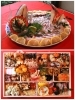 上：鯛のお造り
下：手作りおせち「海鮮料理茶家 おくの」