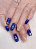 「キレイなブルーにシェルネイル 【札幌市南区川沿 ネイルサロン nail salon  Rubino】」