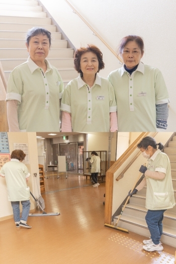 志木市総合福祉センターで清掃を行っています。「大村商事株式会社」