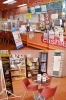 カウンター間仕切り（上）　清潔感のある店内（下）「ENEOS Dr.Drive石狩花川店（ナラサキ石油）」