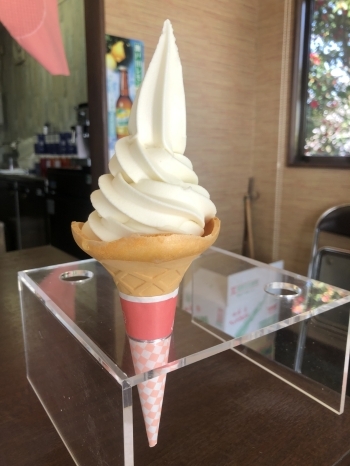 さっぱりとしたはっさく味のソフトクリーム「千光寺公園頂上売店」