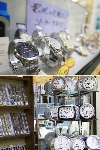 時計の電池やベルトの交換も対応いたします。「ウエハラ時計眼鏡宝飾店」