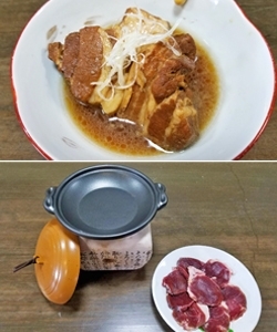 上：豚角煮
下：猪味噌焼き「居酒屋よっち」