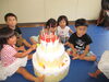 飾りつけ　できたよ！「今日は８月のお誕生会がありました。」