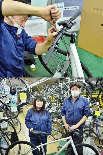 自転車組立整備士、自転車安全整備士の認定を受けています「有限会社もんまサイクル真駒内本店」