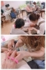 福祉ネイルの様子です。皆さん楽しそうで私達も嬉しくなります「Nails Aile Bouquet（エル ブーケ）」
