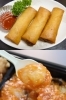 上）春巻
下）海老のチリソース
「中国料理の店 ビックチャイナ」