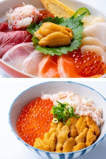種類豊富な海鮮丼をご用意しています「小樽海鮮あか・あお・きいろ」