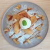 キャラメルりんごパンケーキ（上から）「季節のパンケーキ」