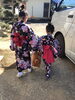 子供達の着物「今年もよろしくお願い致します。」