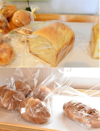 全粒粉20％パン（上段）　ライ麦パン（下段）「BakeryCafe カリン 」