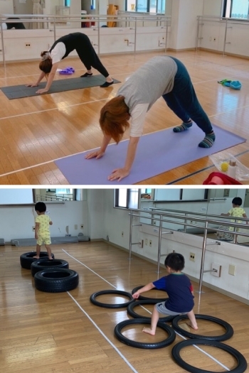上：ピラティス　下：サーキット体操「ビガー野田総合学園」