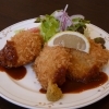 カニクリームコロッケと国産豚のヒレカツ