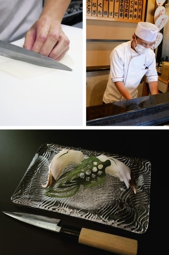 鶴亀に見立てた細工寿司「京料理・寿司 松廣」