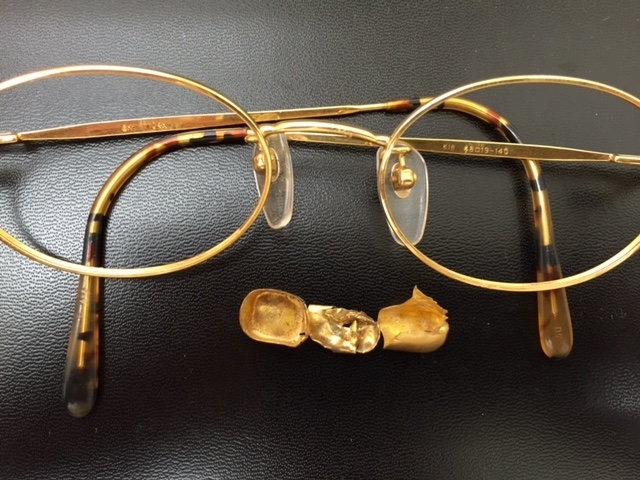 K18メガネ(純金眼鏡） お買取りさせて頂きました。 三郷市 八潮市 葛飾 
