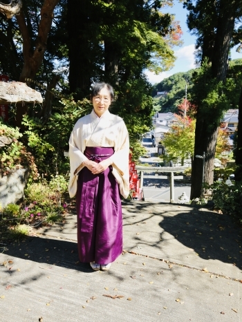 福島市内では数少ない女性宮司です。「岡部春日神社」