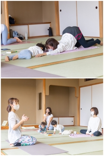 お子様連れでも気兼ねなくご参加いただけます。「Seiko yoga」