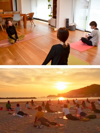 夏場には大自然の中楽しめる「サンセットビーチヨガ」も開催！「yoggy yoga」