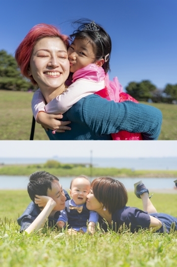 海と芝生と爽やかな風を感じるようなロケーション撮影。「serendipity」