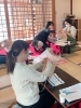 かご編み教室の様子♪　静かな雰囲気の中、集中して臨めます！「妙栄院」