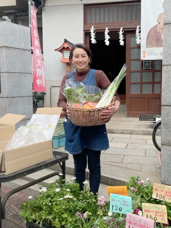 地域の為に！　寺院前で千葉県の新鮮な野菜を無人販売しています！「妙栄院」