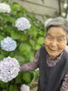 紫陽花と笑顔でツーショット「紫陽花見学に行きました。」