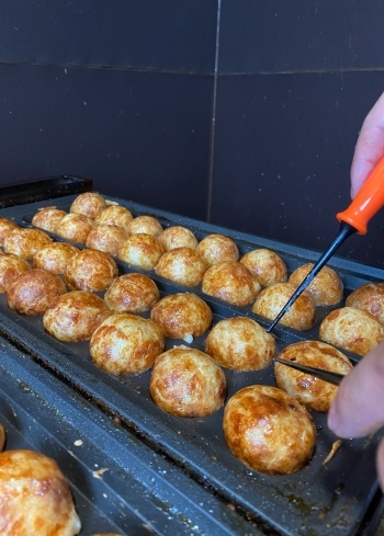 焼きたてたこ焼きの香り、最高です。「たこ焼き たこ悦」